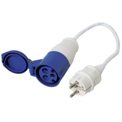 Cord Set with Female Plug 16A & Schuko Connector 16A, 220-240V, Blue Shore Power — 230V CEE Connectors
