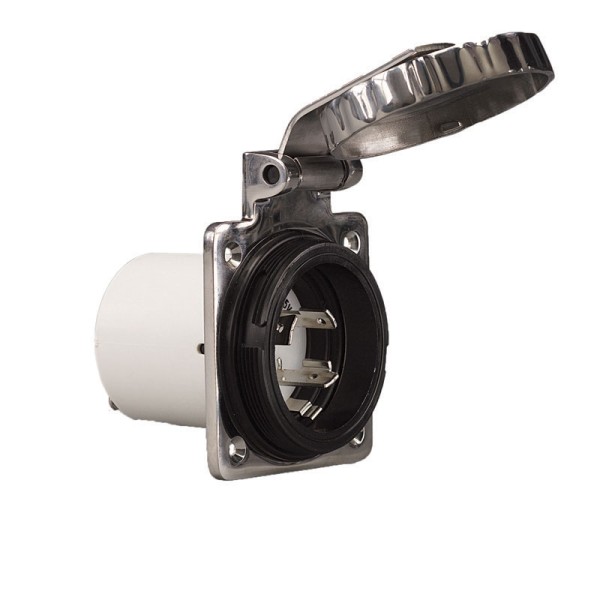 Power Inlet, Inox 316, 16Amp (30A) / 220V 50Hz Shore Power — 230V CEE Connectors