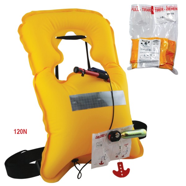 Vita Inflatable Lifejacket, Manual, 120N, ISO, Adult ISO Inflatable Lifejackets