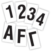 Slova i brojevi,10cm, crna Naljepnice