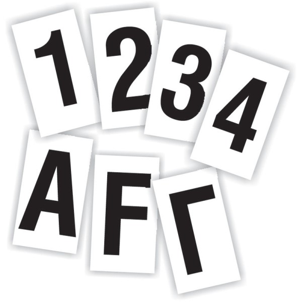 Slova i brojevi,10cm, crna Naljepnice