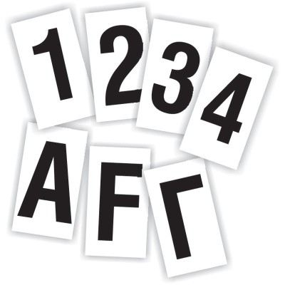 Slova i brojevi,10cm, crna Naljepnice