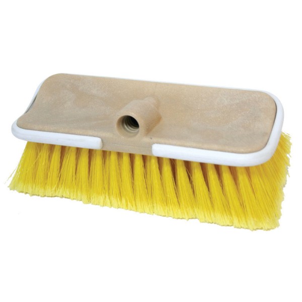 Boat Wash Brush Flow Thru, Bi-Level, Medium Bristle, Yellow Brushes