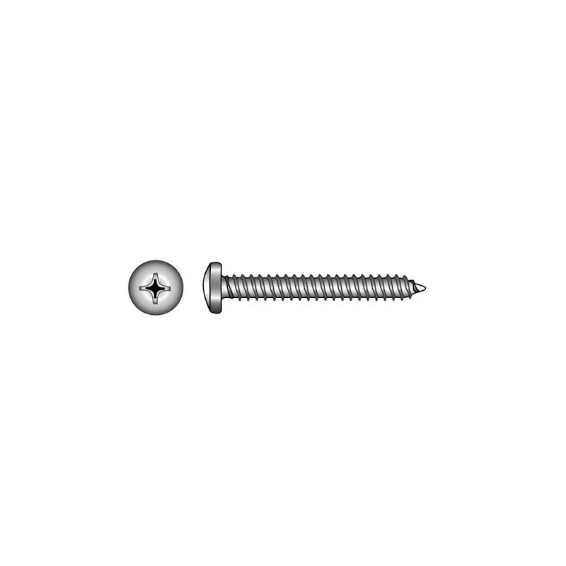 Oval head self-tapping screw Inox 316 Eye Bolts, Pad Eyes, Rings and Screws
