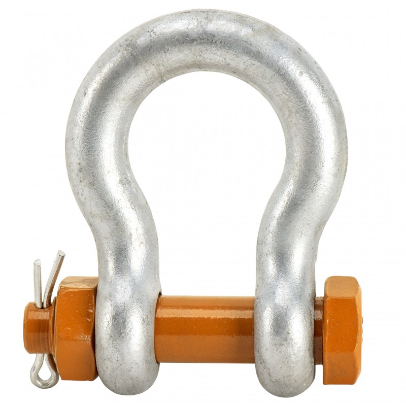 Bow shackle type OMEGA with pin, galvanized Swivels