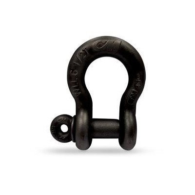 Bow shackle type Omega, black Swivels