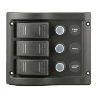 Waterproof switch panel, black Panels