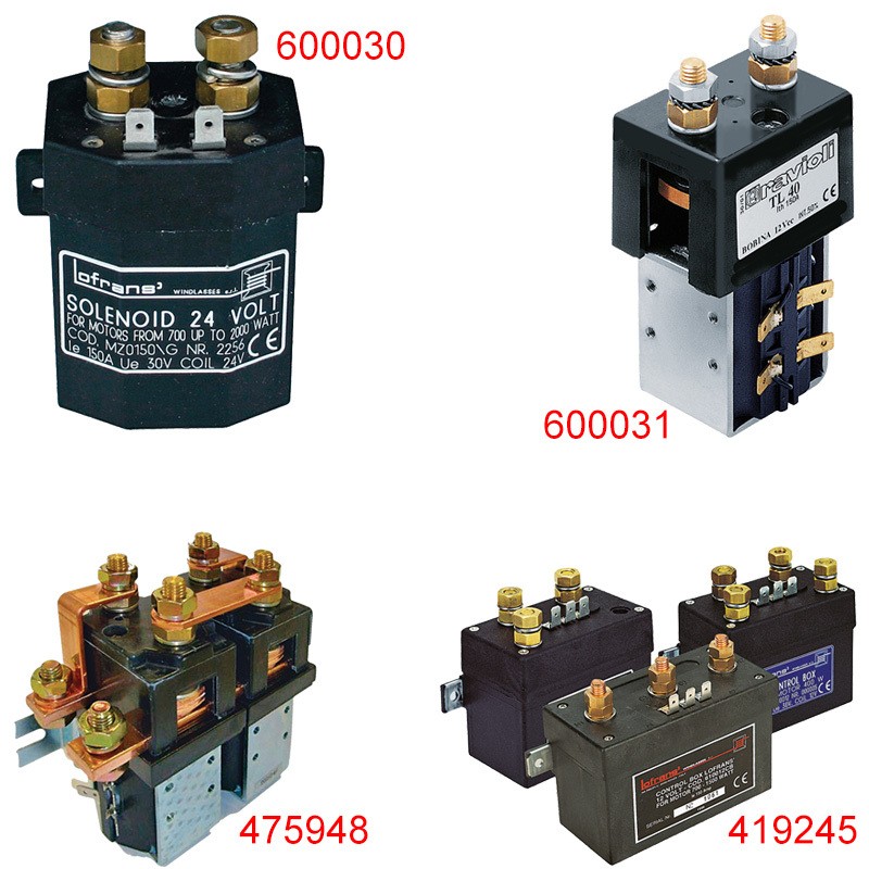 Control Boxes Solenoids for DC, 2T 24v, 2.7kW Windlasses Accessories