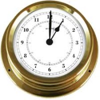 Quartz clock in polished brass housing d125mm Gifts, Keychains, Clocks and Rings