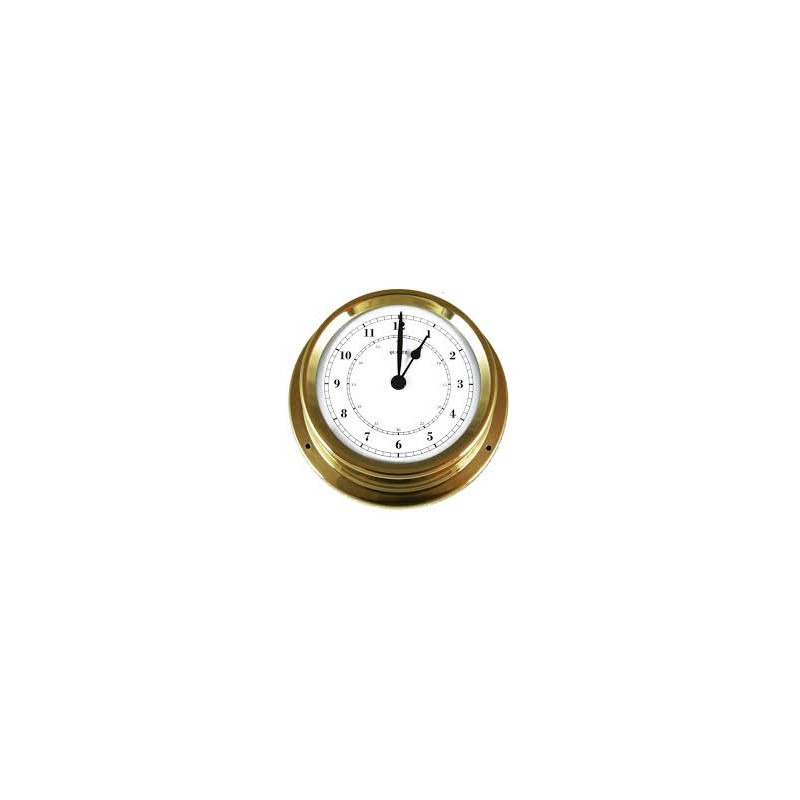 Quartz clock in polished brass housing d125mm Gifts, Keychains, Clocks and Rings