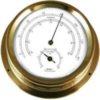 Termometar-higrometar u MS kućištu , 125mm Pokloni,privjesci, zvona i satovi