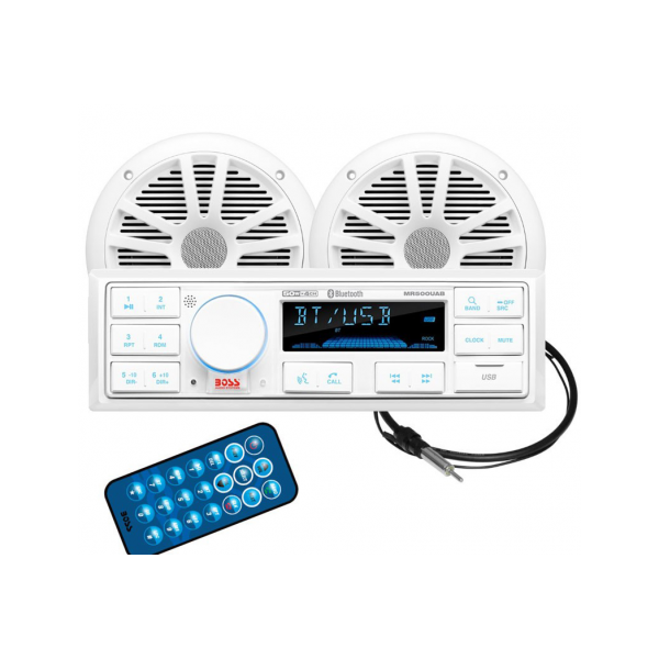 Boss Marine set MCK500WB.6 white speakers Radio players