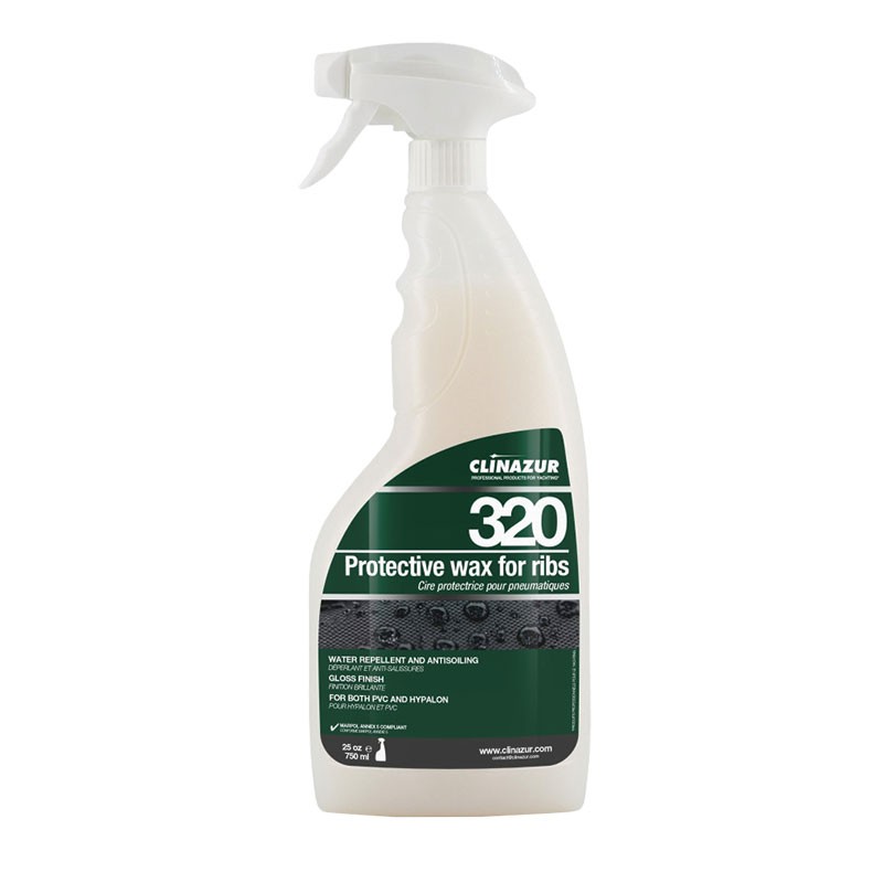 320 Protective Wax for Ribs, 750ml Fender & Inflatable Boat Cleaners