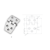 Hinge, Reversed, Inox 316 Hinges Inox