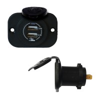 Dual Port USB Socket, 12/24V DC Power Shore Plugs and Sockets