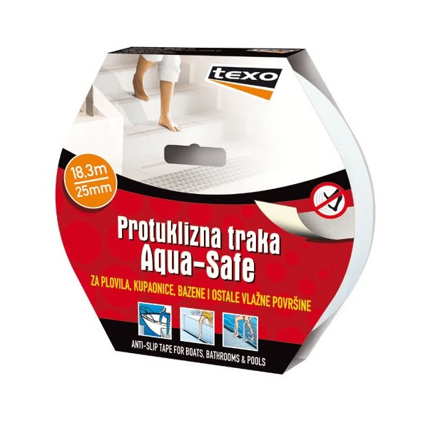 Antislip tape AquaSafe, white General use tapes