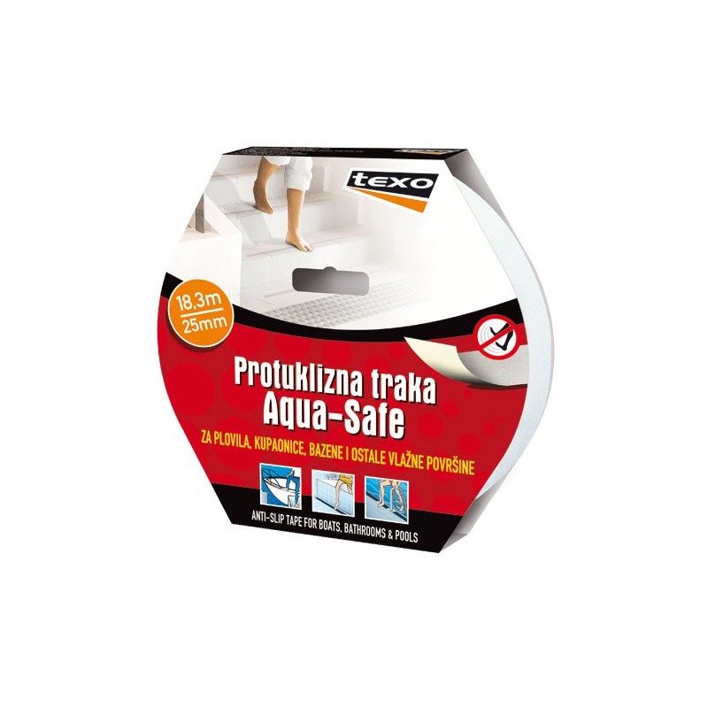 Antislip tape AquaSafe, white General use tapes