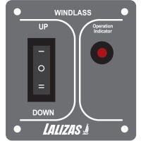 Windlass Switch with Light, Inox 316, Charcoal, 12/24V Control Panels and Control Switches