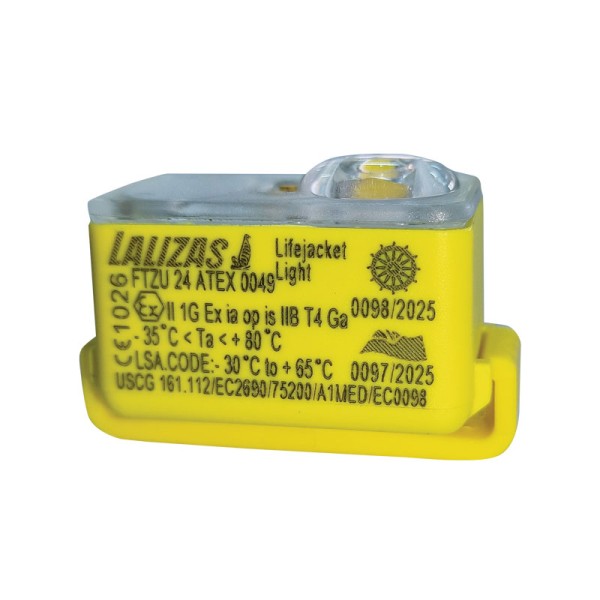 Lalizas Lifejacket LED Flashing Light "Safelite IV" ON-OFF water activated, USCG-SOLAS/MED-MER-ATEX-IECEx Sve Kategorije
