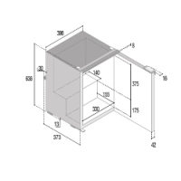 Hladnjak Vitrifrigo C50i, s okvirom, 12/24V, siva Ugradbeni električni hladnjaci