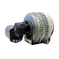 DRUM WINCH - Multifunctional Winch, 12V / 800W, 12mm nylon 3-strand rope / 6mm chain Windlasses and Accessories