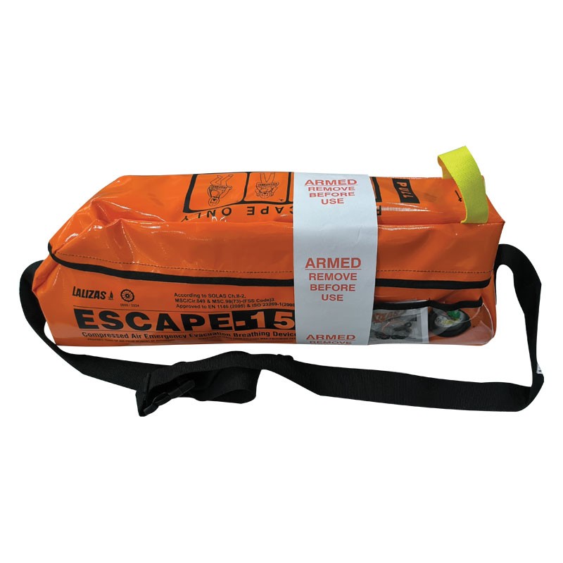 LALIZAS Emergency Evacuation Breathing Device ''ESCAPE-15'' (EEBD), SOLAS/MED-MER Breathing Apparatus