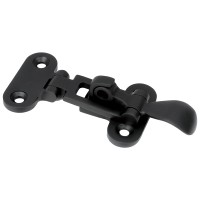 Okov-zatvarač na polugu CRNA, 105x50 mm, Inox 316 Bravice, zasuni i kuke za vrata