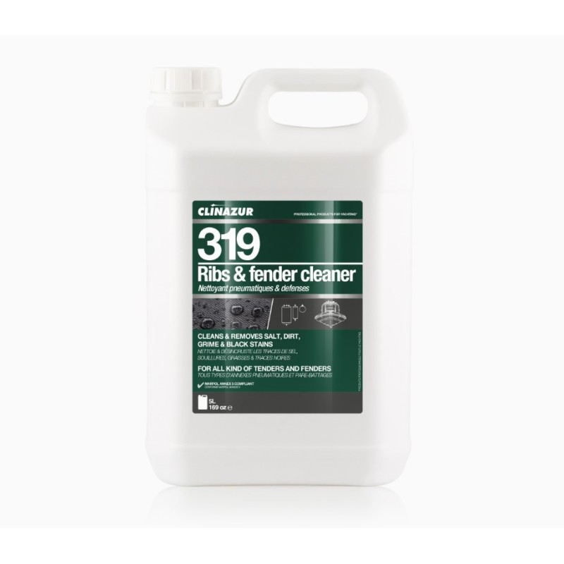 Clinazur 319 Ribs & Fender Cleaner – 5 L Fender & Inflatable Boat Cleaners