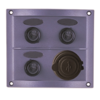 Waterproof Switch Panel with 3 Switches & 12 V Socket, Grey Panels