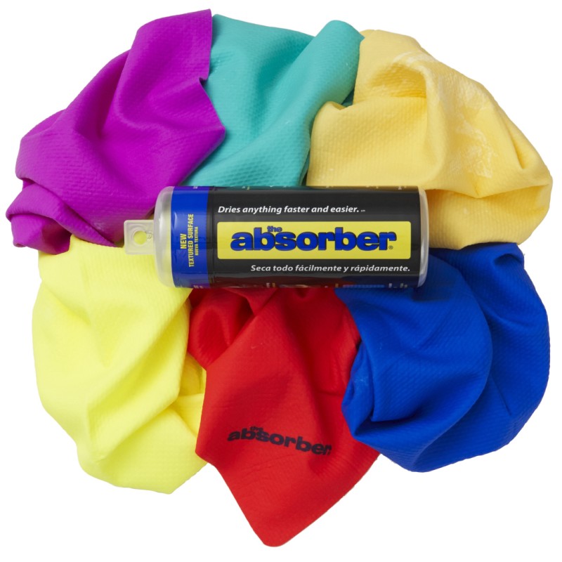 PVA Absorbing Towel 43×27 cm – Set of 6 (The Absorber Small Assorted) Cleaning & Drying Cloths (Microfiber & Absorbers)