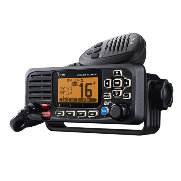 Icom IC-M330GE VHF DSC GPS fixed-mount marine radio – black VHF & PMR radio stations