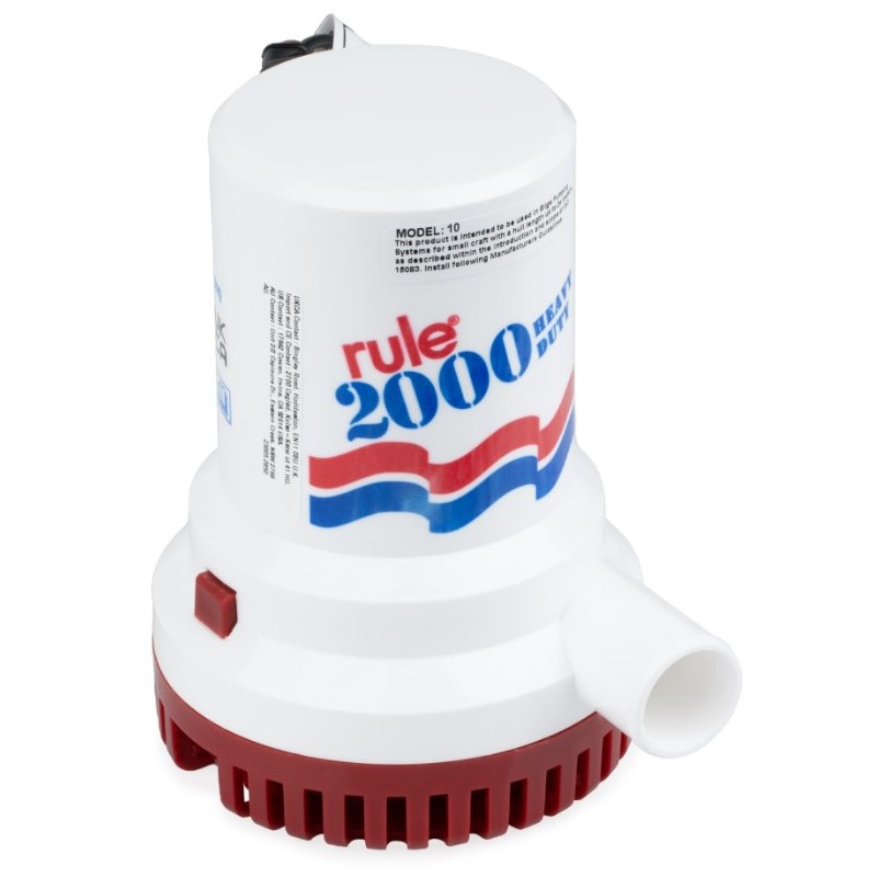 Rule Heavy Duty Submersible Bilge Pump 2000 GPH, 12V (10) Bilge Pumps Electrical