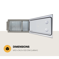 Steamy E Dual Zone el. Cooler, Port, 12/220V, 49L Portable Coolers