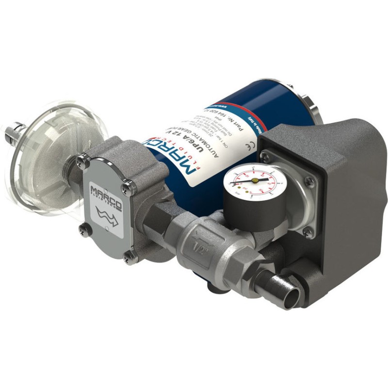 MARCO UP6/A electric gear water pump with pressure switch / 24 V / 6.9 GPM – 26 l/min – 2.5 bar – 36 PSI Water Pumps