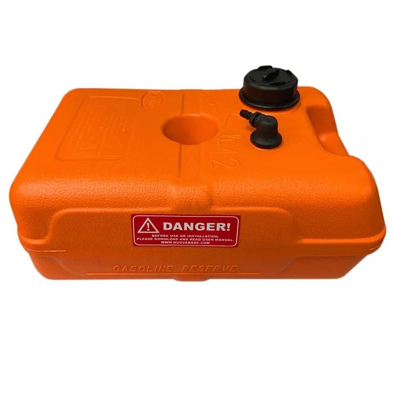 HULK portable fuel tank, 12 L, red, HD polyethylene, D8mm outlet, vented cap Portable fuel tanks