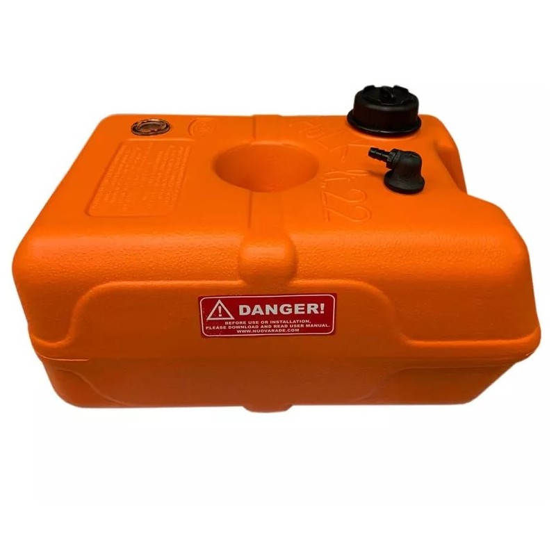 HULK portable fuel tank, 22 L, red, HD polyethylene, D8 mm outlet, with fuel gauge Portable fuel tanks