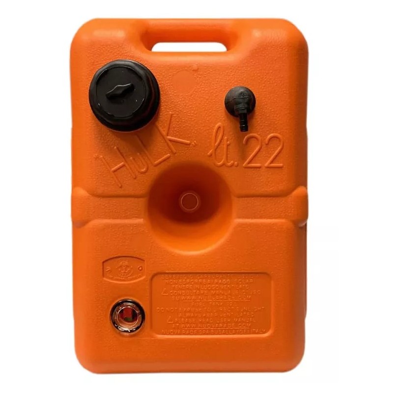 HULK portable fuel tank, 22 L, red, HD polyethylene, D8 mm outlet, with fuel gauge Portable fuel tanks