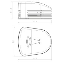 Nuova Rade kompaktna elektromagnetska sirena 12V 1.5A, 100 dB, kromirana, UV otporna Brodske sirene