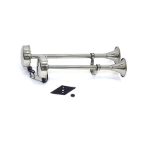Electric stainless steel dual-tone trumpet horn 12V 4.5A, 115 dB, 450/390 mm Boat Horns
