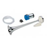 MARCO chromed ABS trumpet horn with compressor 24V, 114 dB, 390 mm (MA1-C) Boat Horns