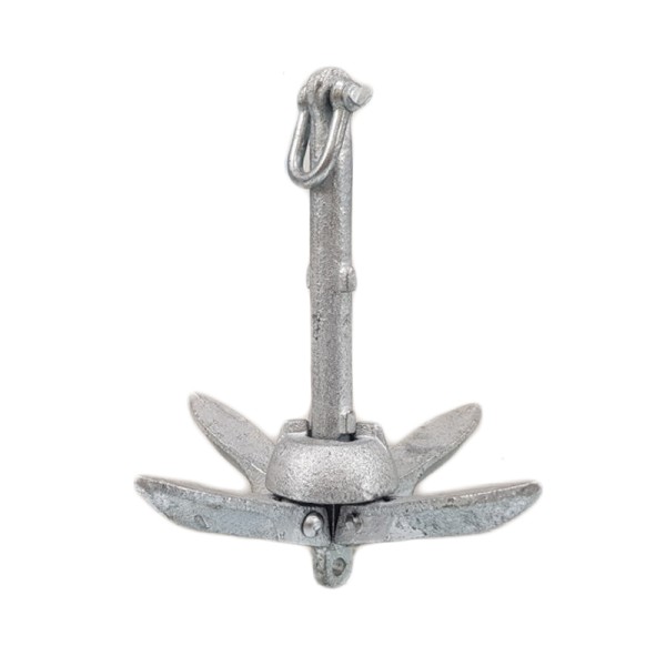 Folding Grapnel Anchor – 3,2 kg (galvanized) Anchoring, Docking and Mooring