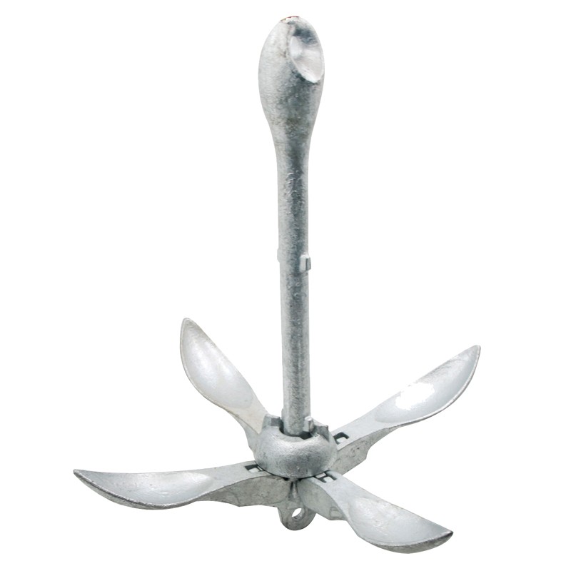 Folding Grapnel Anchor – 6 kg (galvanized) Folding Grapnel Anchors – Galvanized Steel