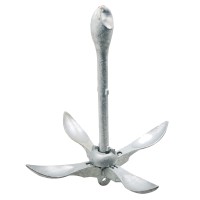 Folding Grapnel Anchor – 8 kg (galvanized) Folding Grapnel Anchors – Galvanized Steel