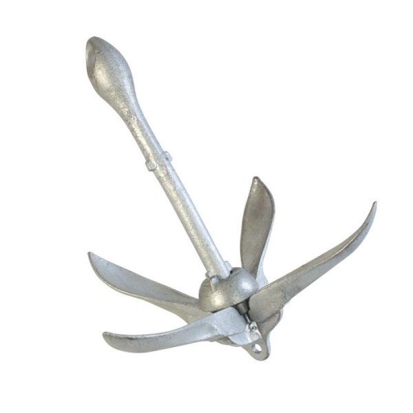 Folding Grapnel Anchor – 8 kg (galvanized) Folding Grapnel Anchors – Galvanized Steel