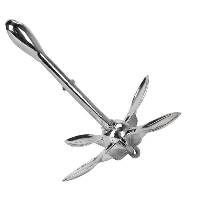 Folding anchor, Inox 316, 0.7kg Folding Grapnel Anchors – Stainless Steel