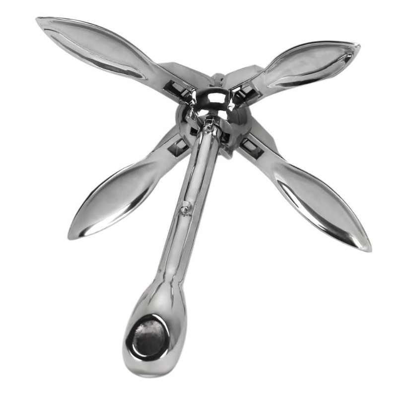 Folding anchor, Inox 316, 2.5kg Folding Grapnel Anchors – Stainless Steel