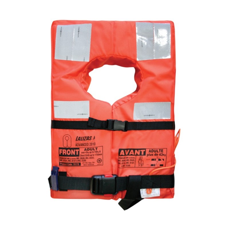 LALIZAS SOLAS/MED Lifejacket, Advanced, Adult, 43+ kg SOLAS Foam Lifejackets
