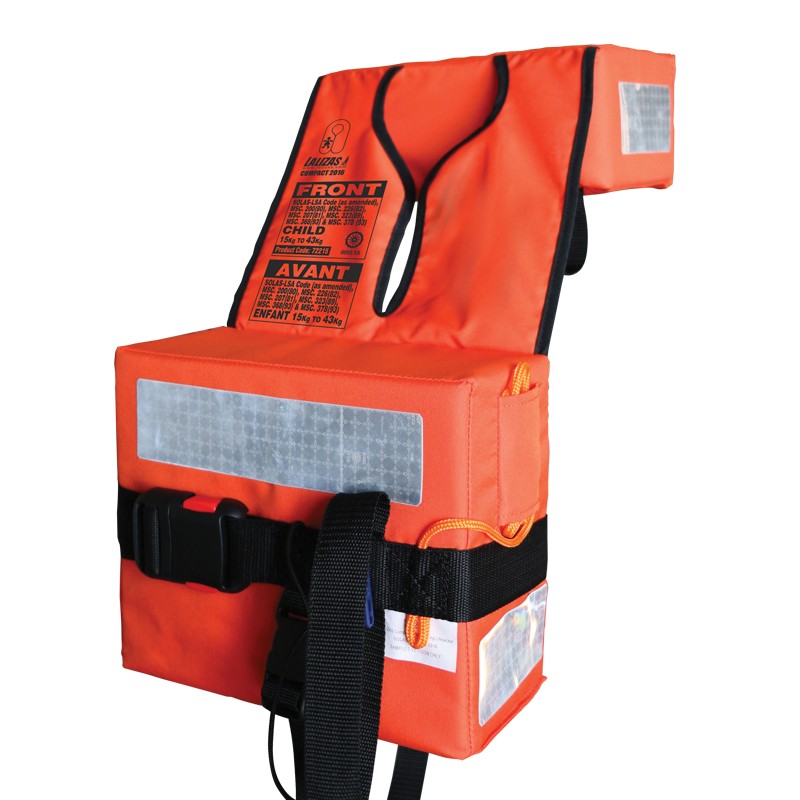 LALIZAS SOLAS/MED Compact Foam Lifejacket, Child, Orange, 15–43 kg SOLAS Foam Lifejackets