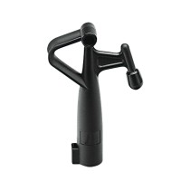 "Female Hook with Single End, Plastic, ""25mm, Black" Boat Hooks and Accessories