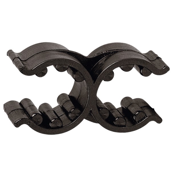 Adjustable Double Support Clip, Plastic, Black Ladder Accessories
